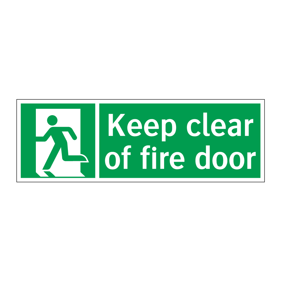 Keep clear of fire door