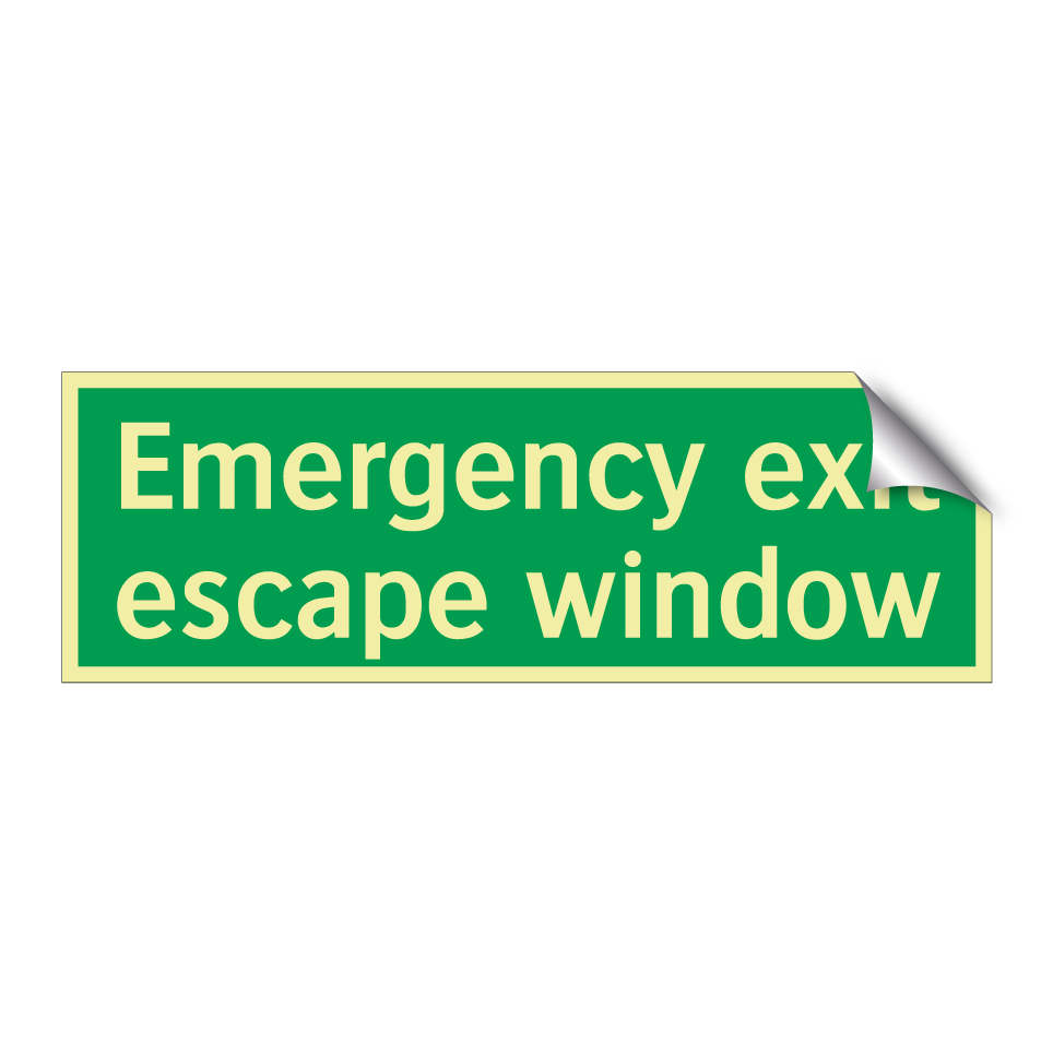 Emergency exit escape window