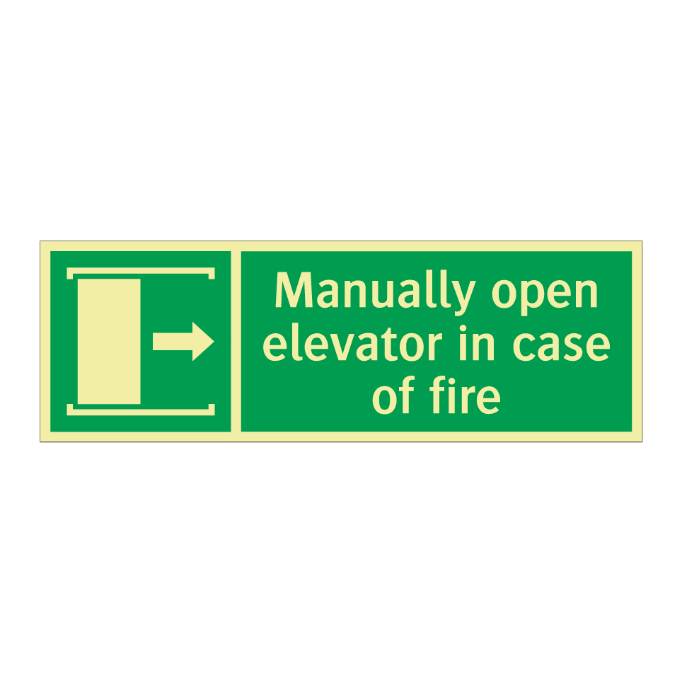 Manually open elevator in case of fire