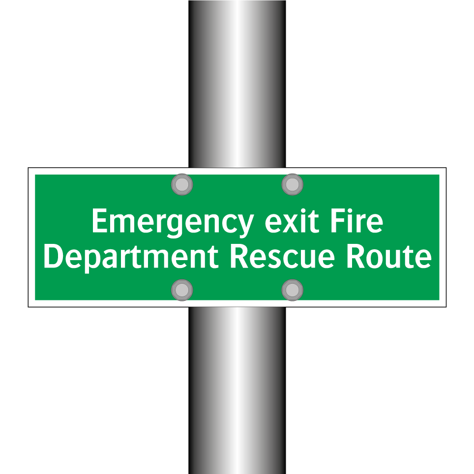 Emergency exit Fire Department Rescue Route
