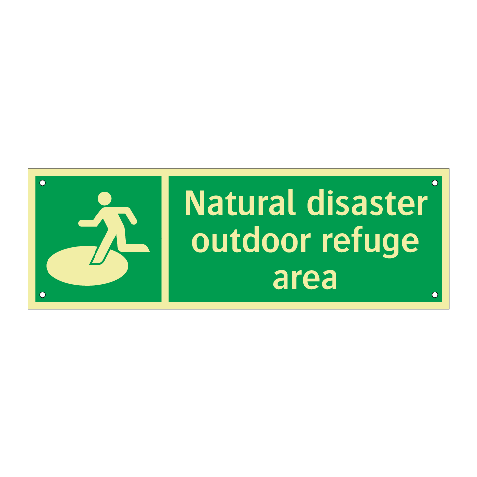 Natural disaster outdoor refuge area