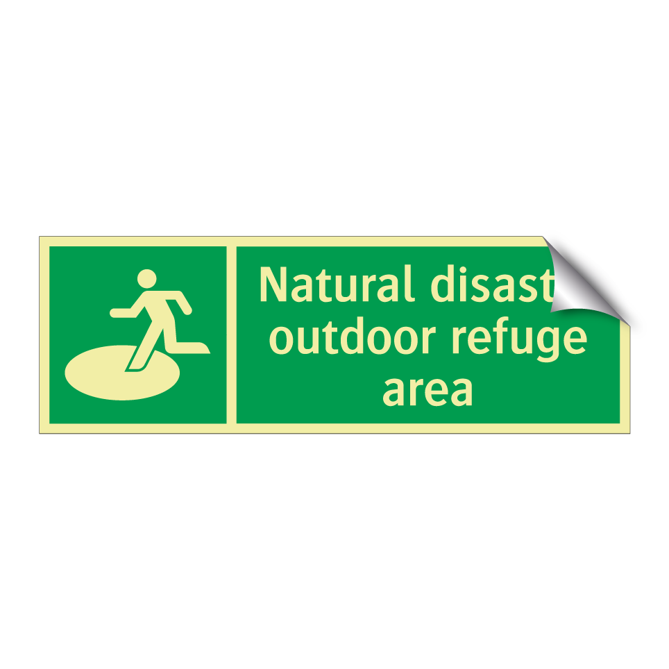 Natural disaster outdoor refuge area