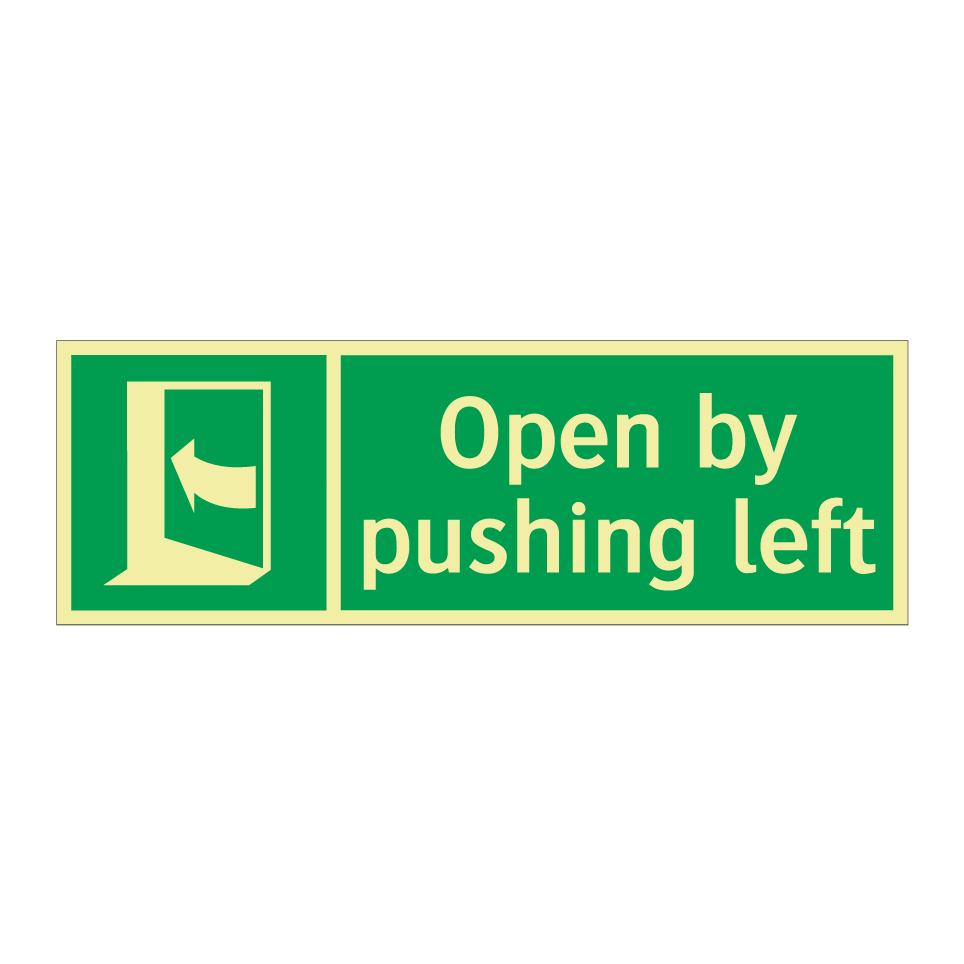 Open by pushing left