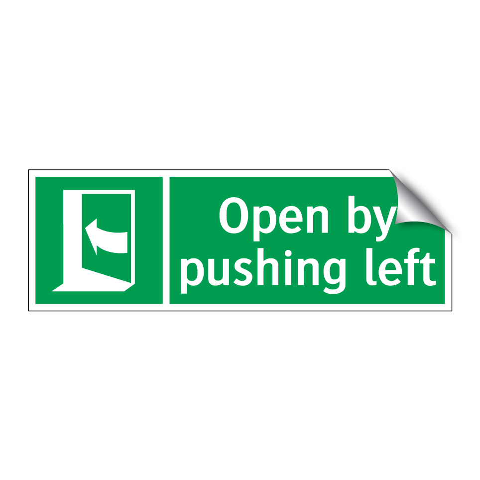 Open by pushing left