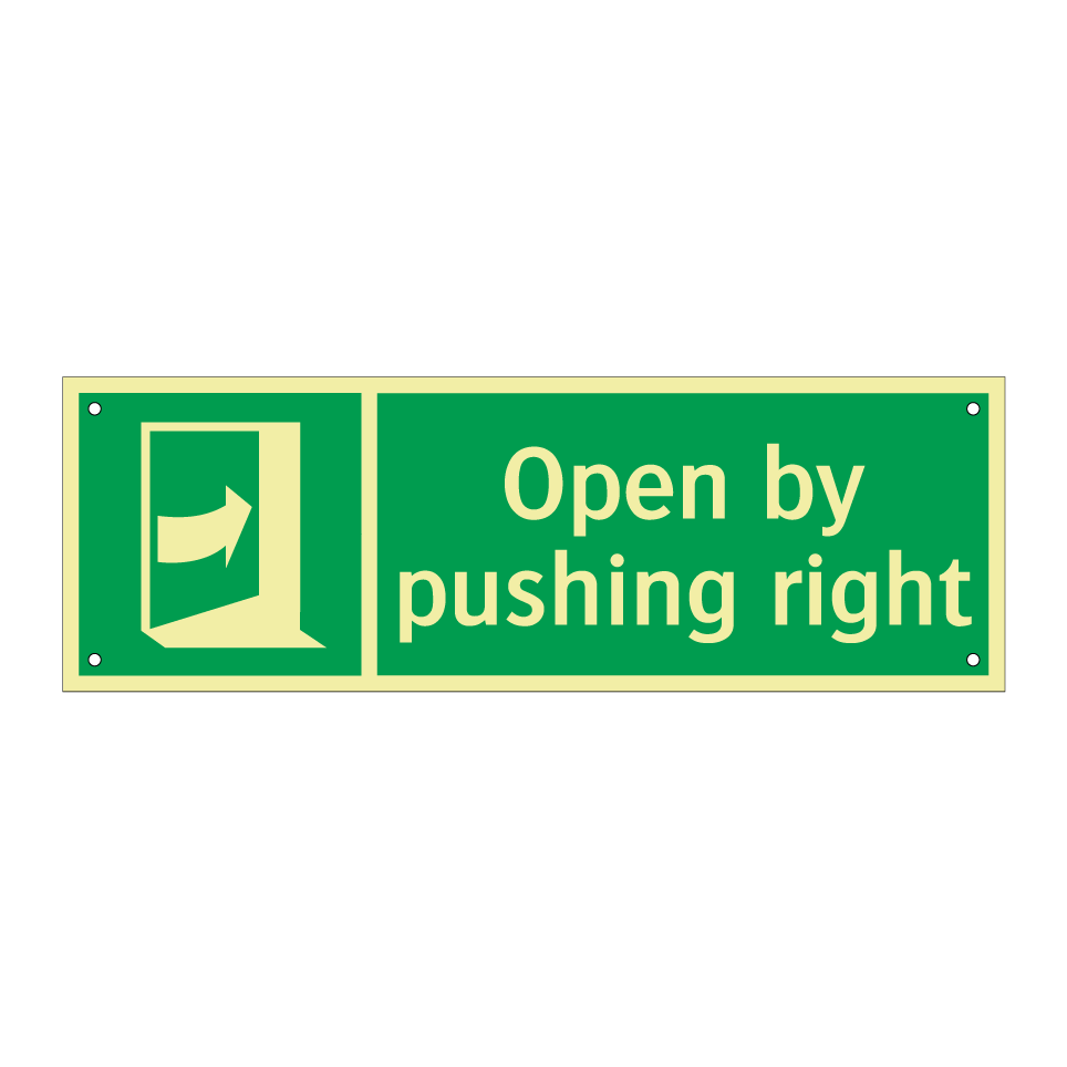 Open by pushing right