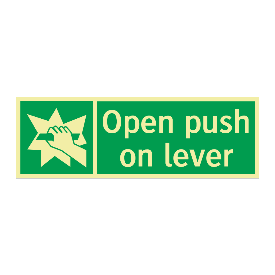 Open push on lever