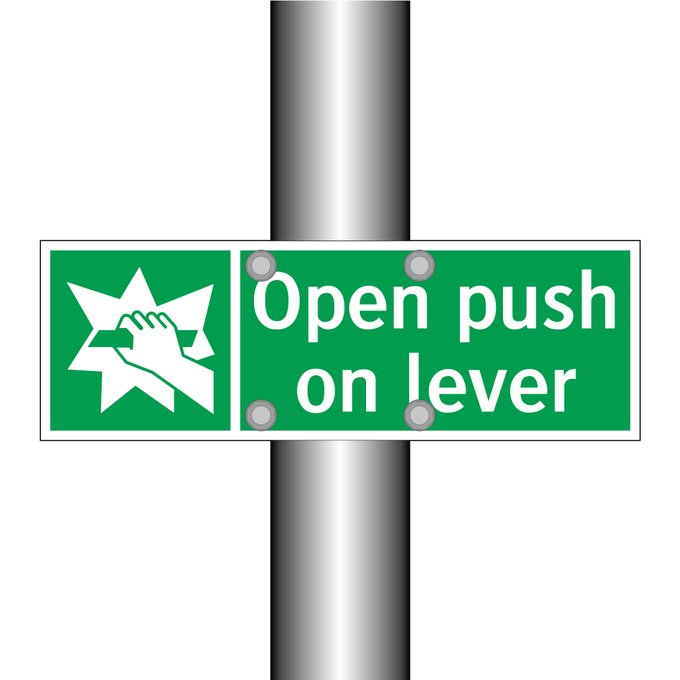 Open push on lever