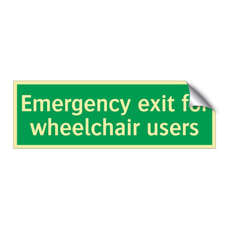 Emergency exit for wheelchair users
