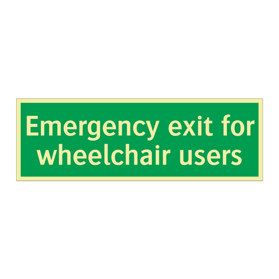 Emergency exit for wheelchair users