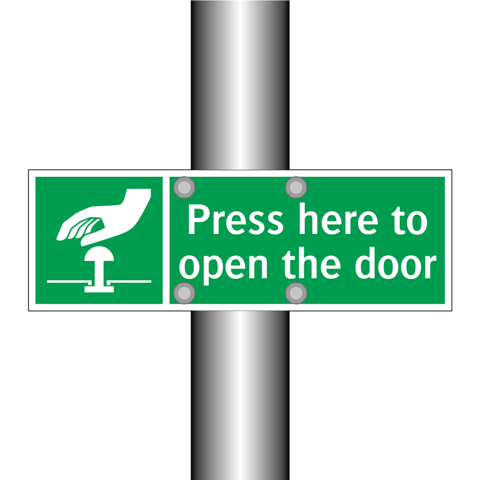 Press here to open the door