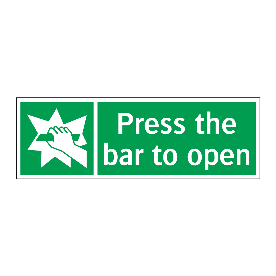 Press the bar to open