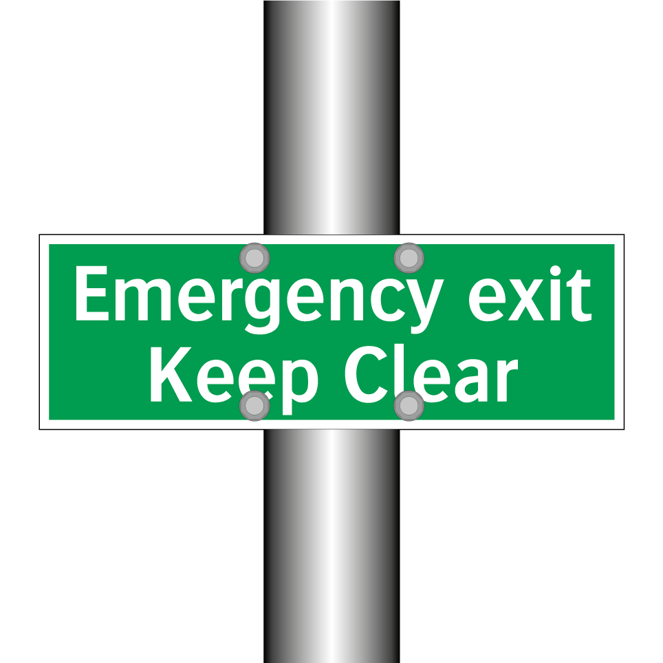 Emergency exit Keep Clear