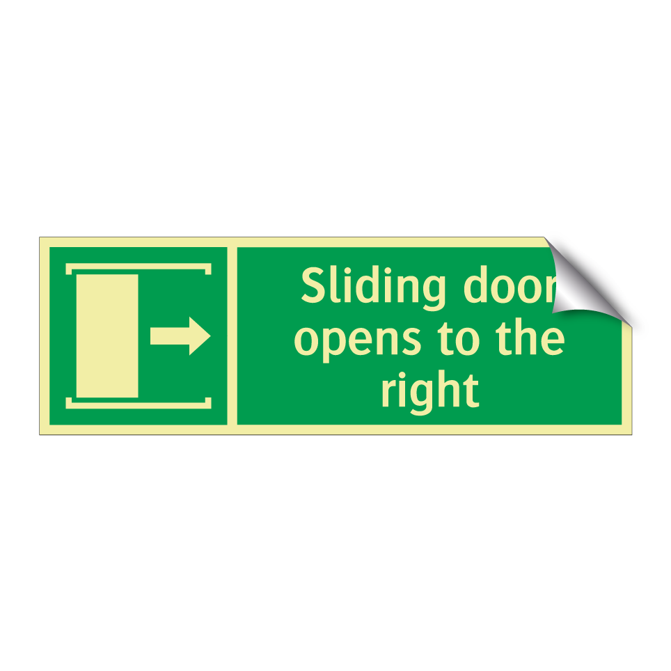 Sliding door opens to the right