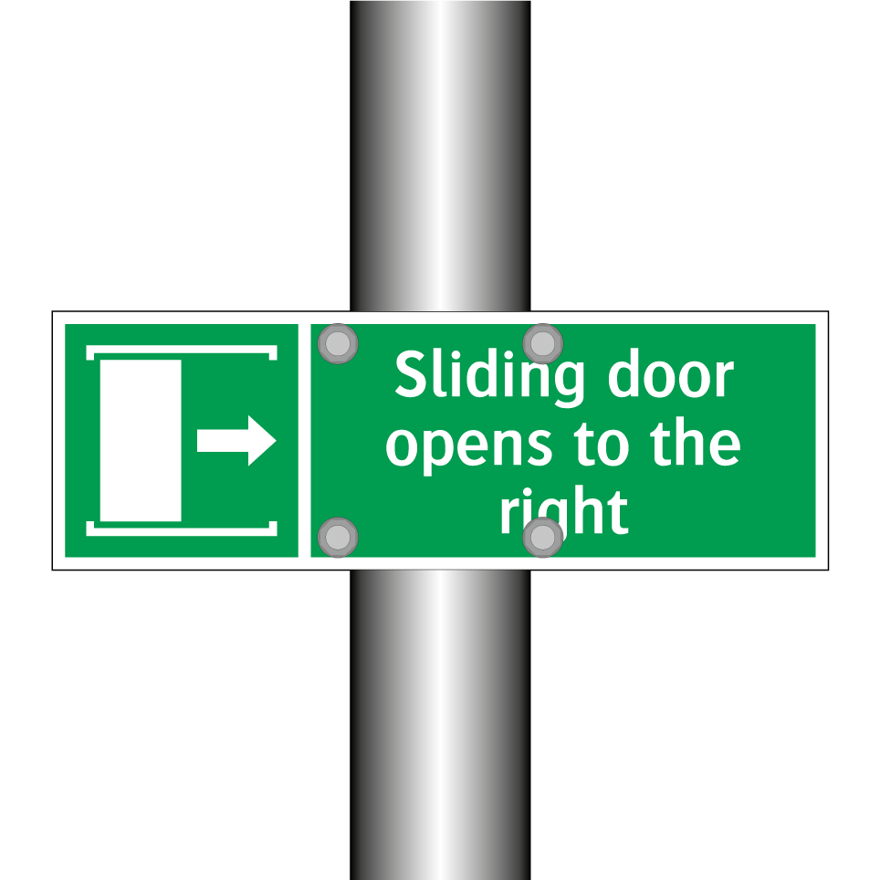 Sliding door opens to the right