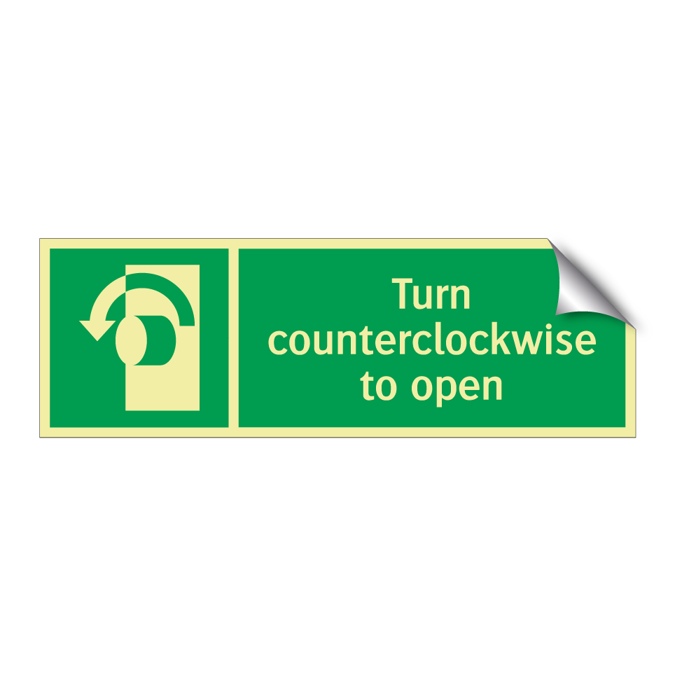 Turn counterclockwise to open