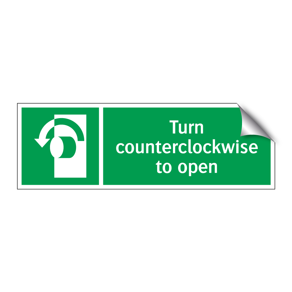 Turn counterclockwise to open