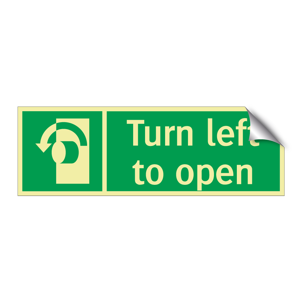 Turn left to open