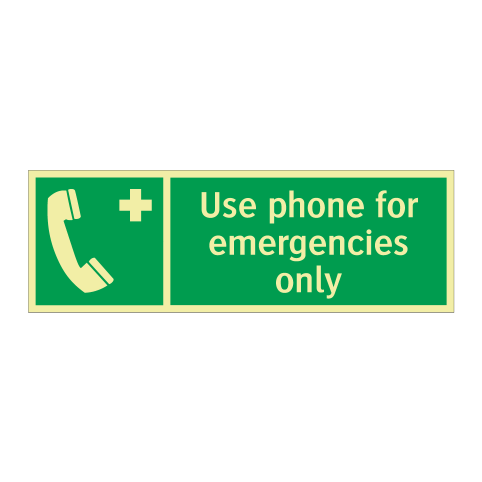 Use phone for emergencies only
