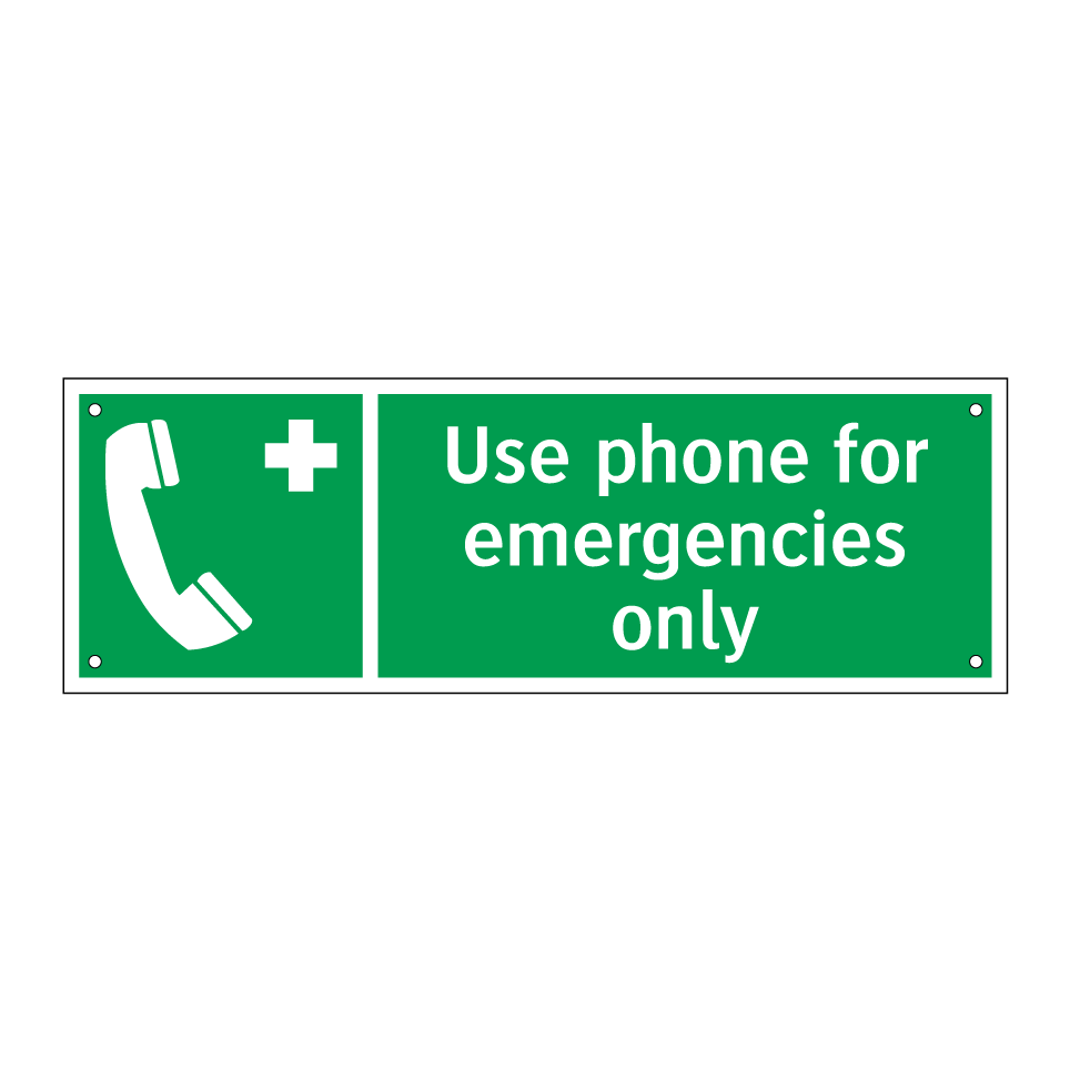 Use phone for emergencies only