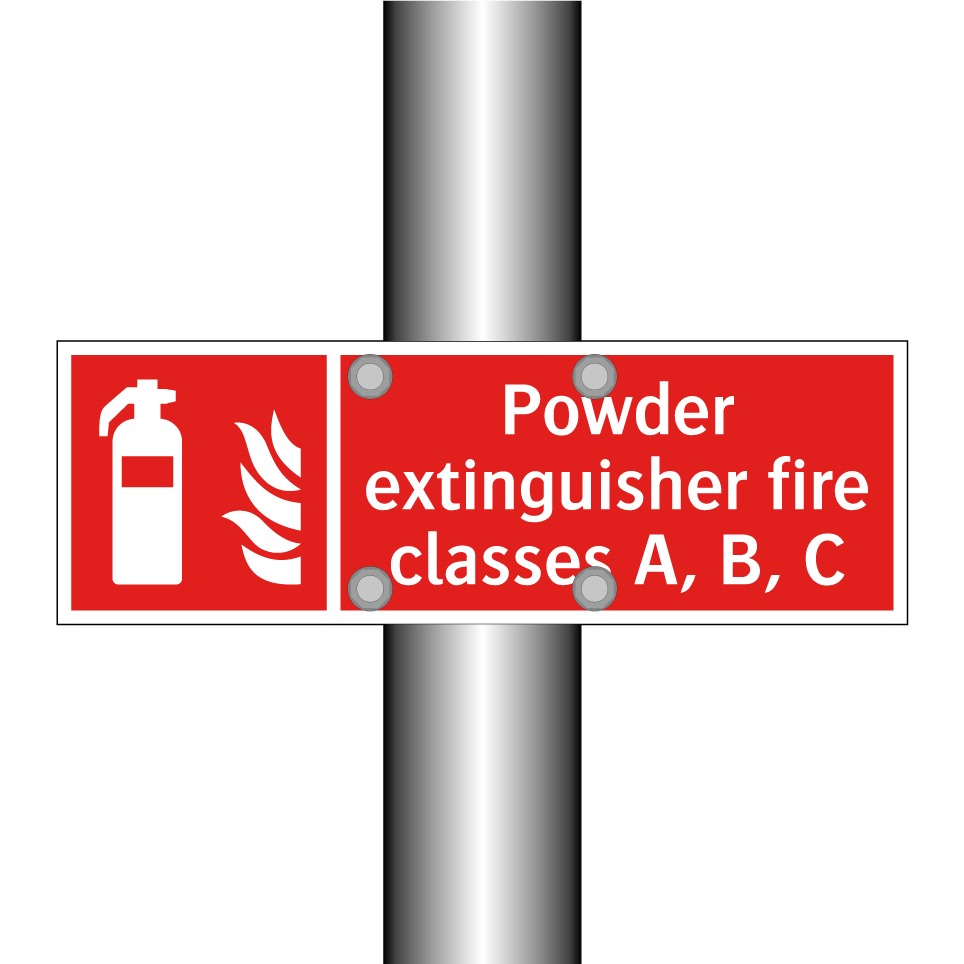 Powder extinguisher fire classes A, B, C
