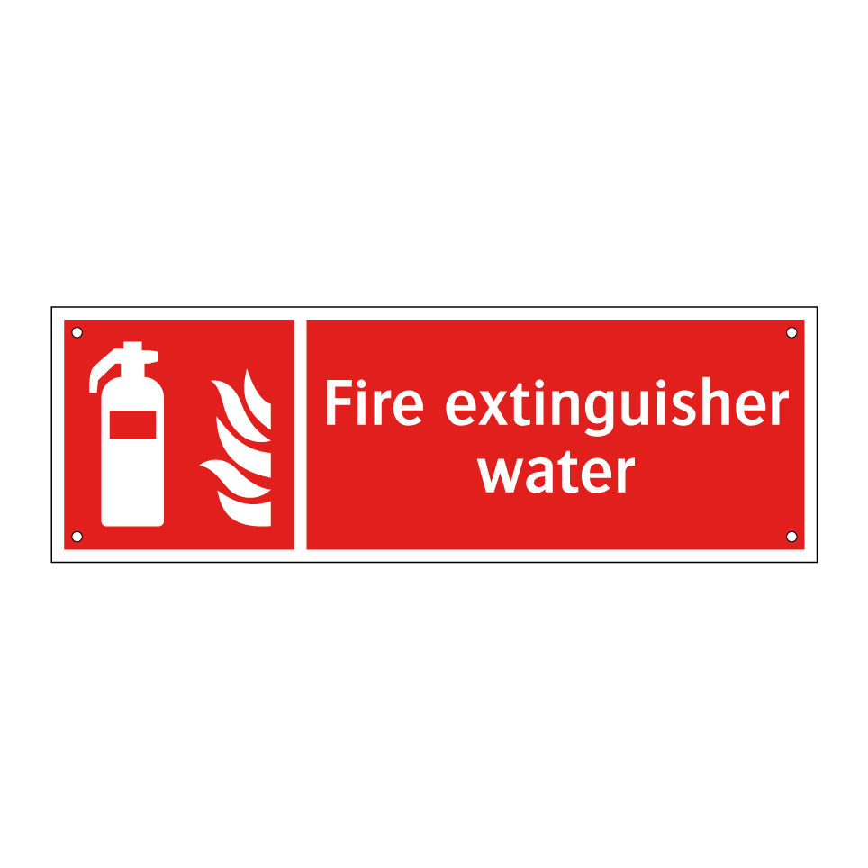 Fire extinguisher water