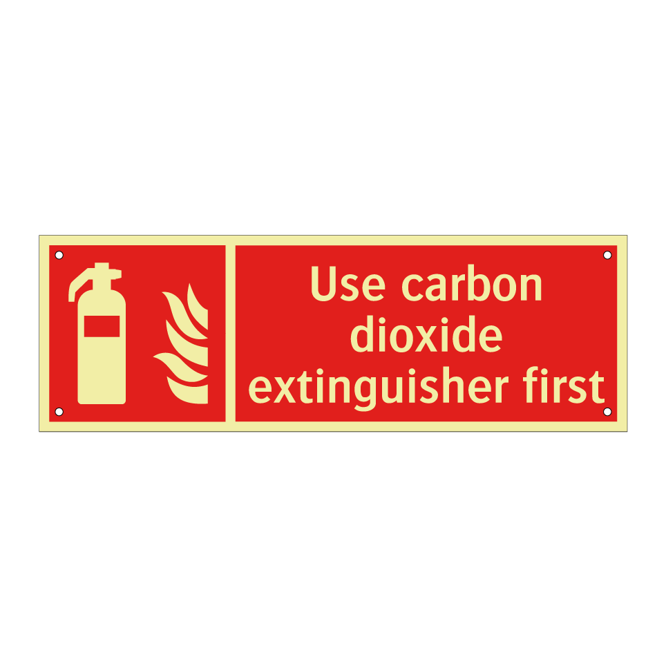 Use carbon dioxide extinguisher first