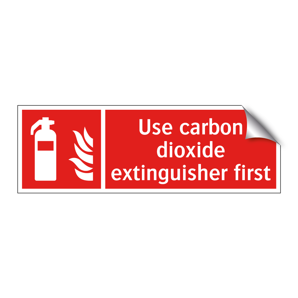 Use carbon dioxide extinguisher first