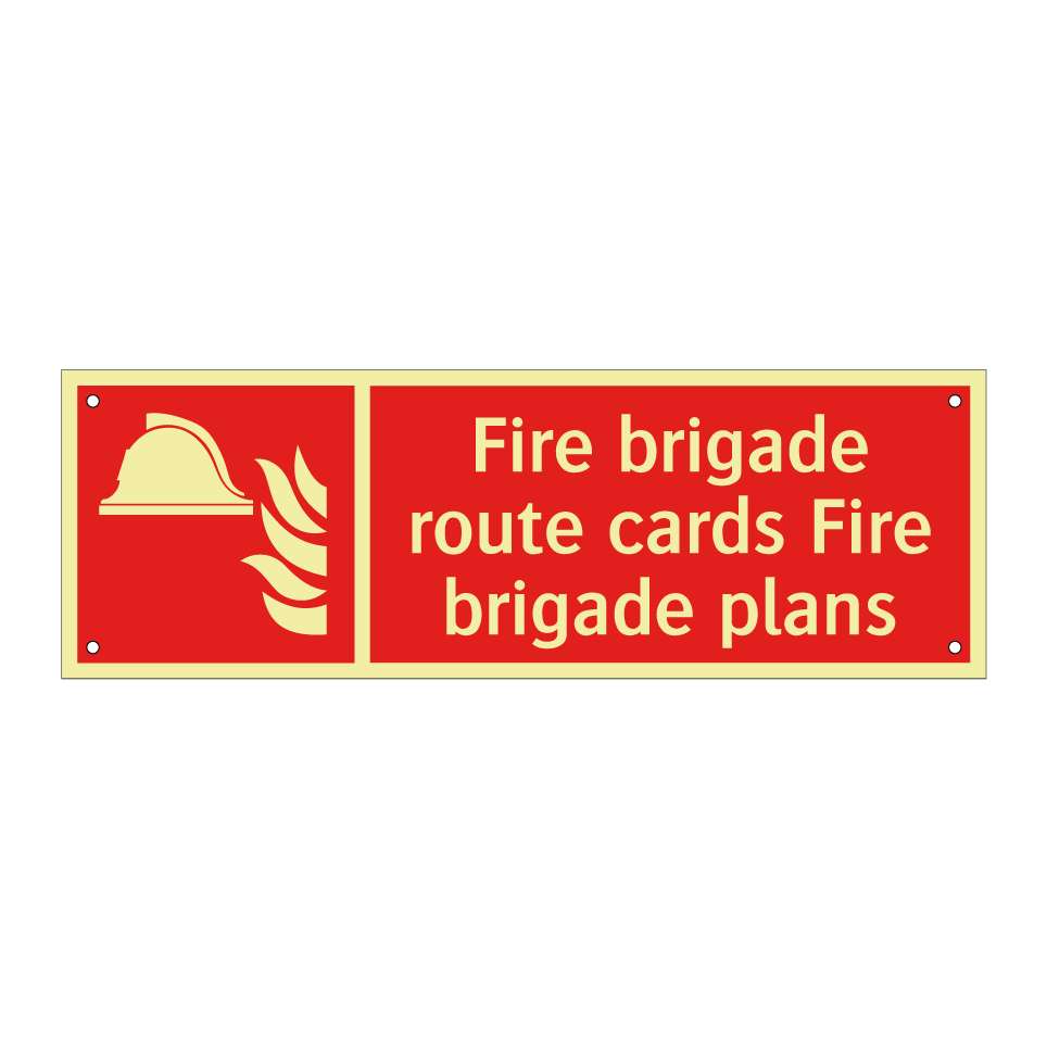 Fire brigade route cards Fire brigade plans