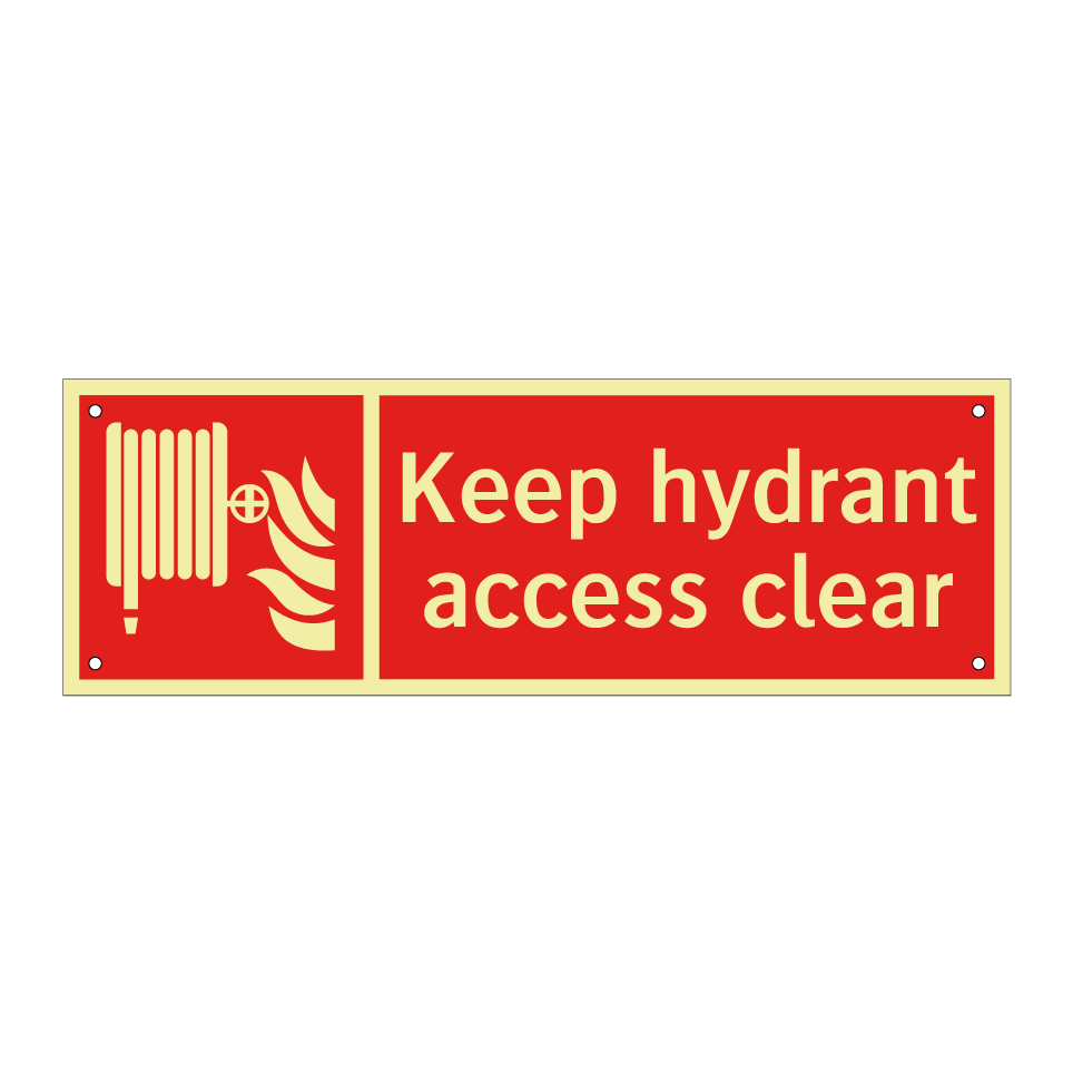 Keep hydrant access clear