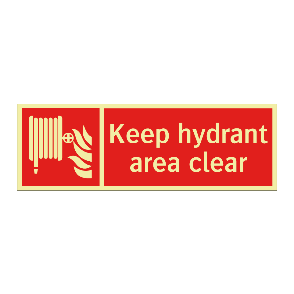 Keep hydrant area clear