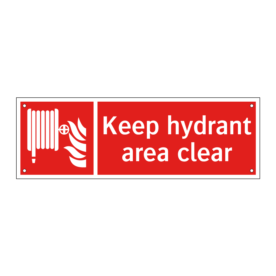Keep hydrant area clear