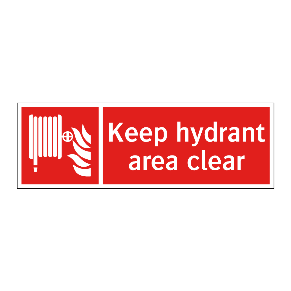 Keep hydrant area clear
