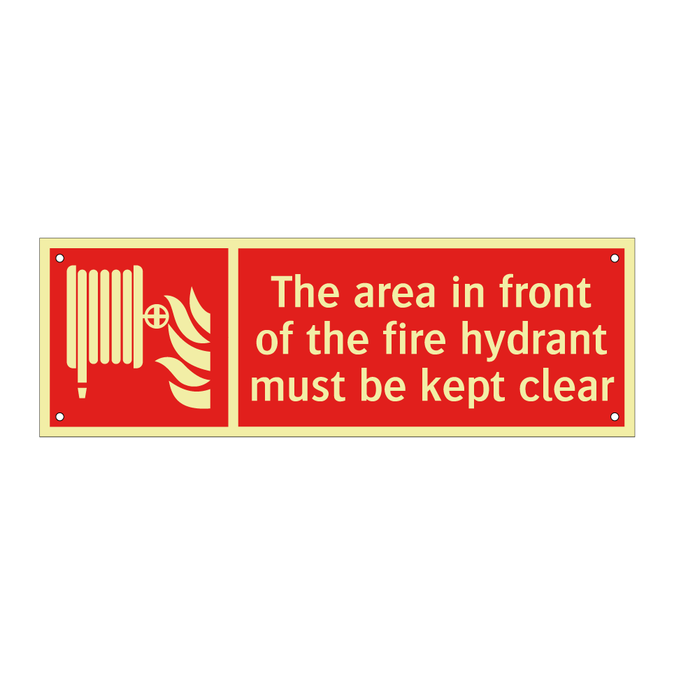 The area in front of the fire hydrant must be kept clear
