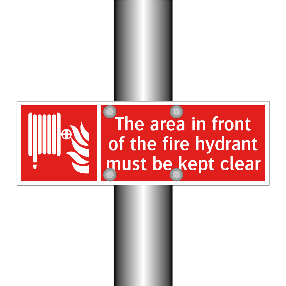 The area in front of the fire hydrant must be kept clear