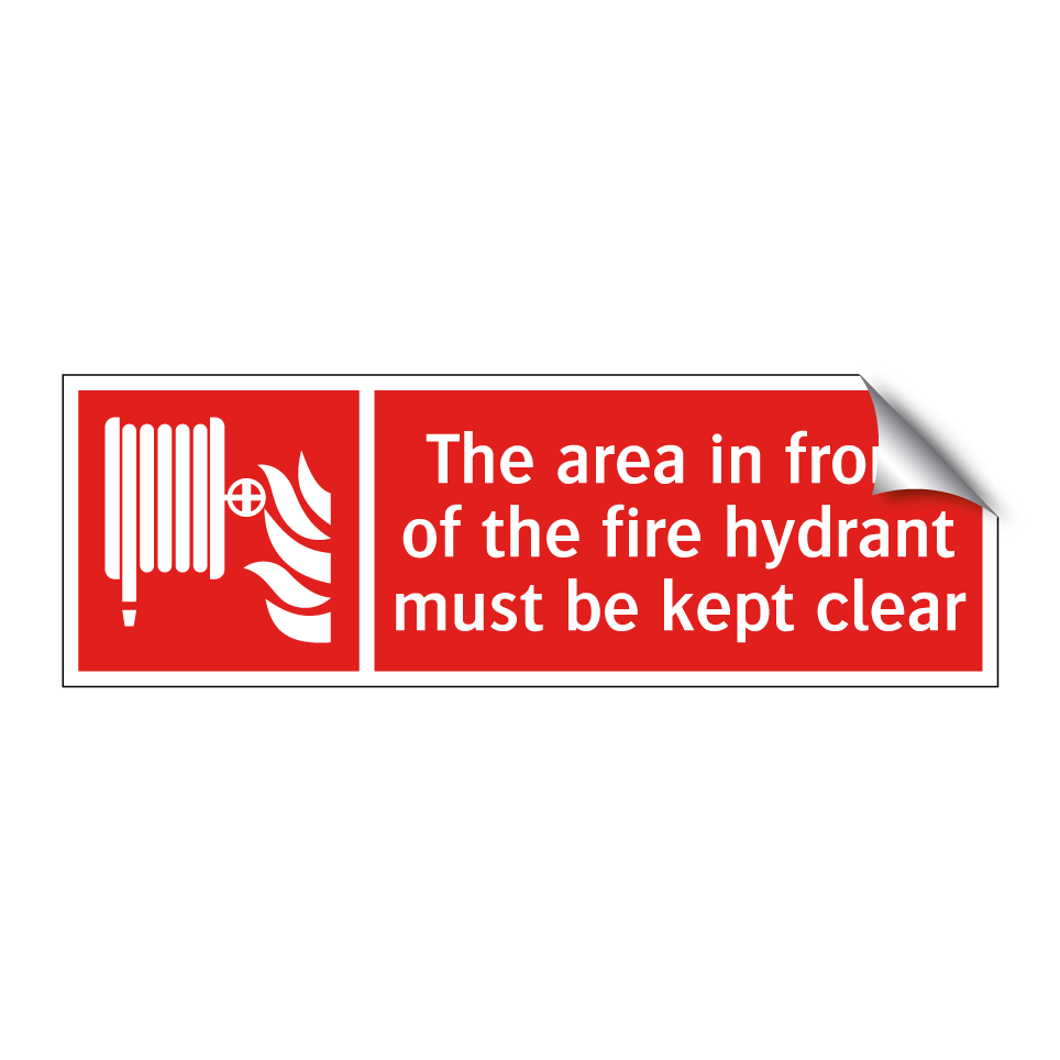 The area in front of the fire hydrant must be kept clear