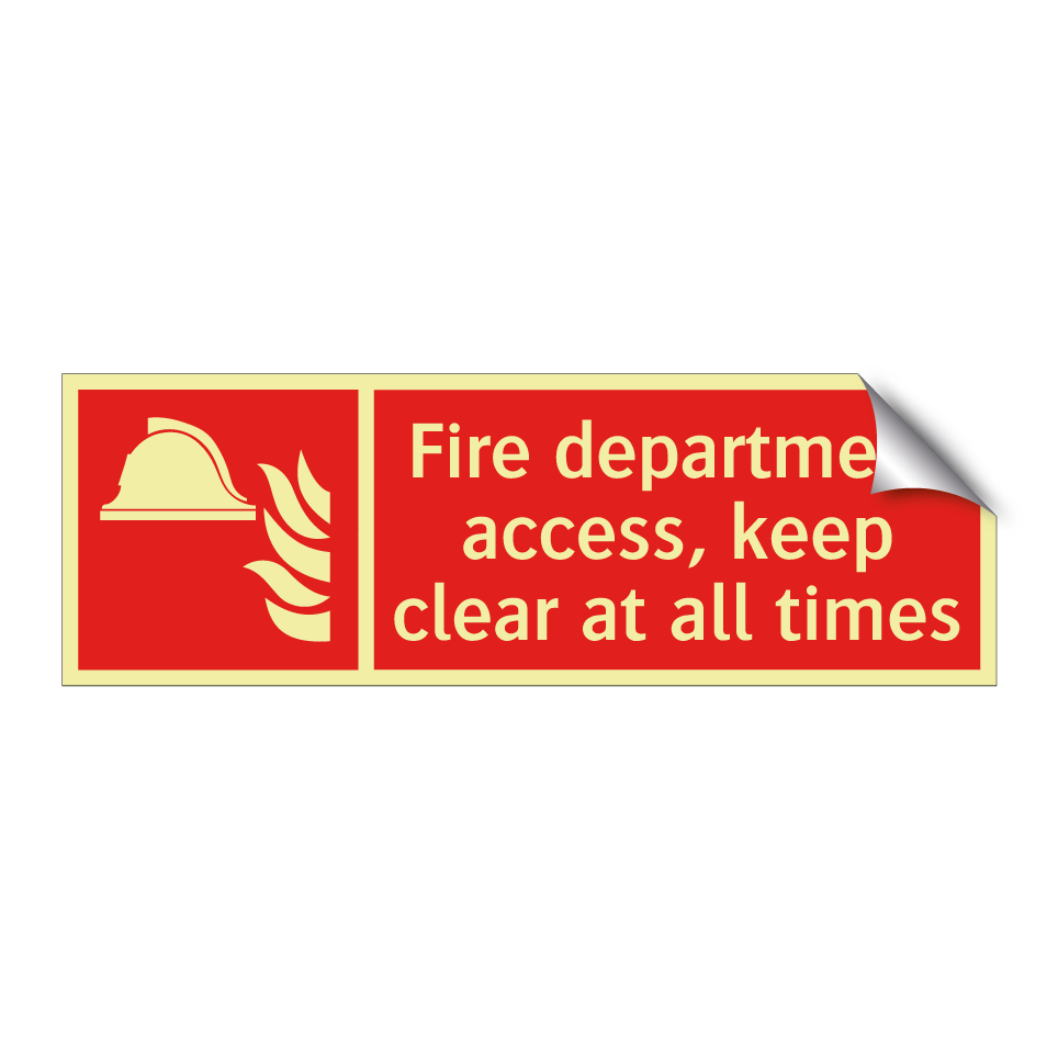 Fire department access, keep clear at all times