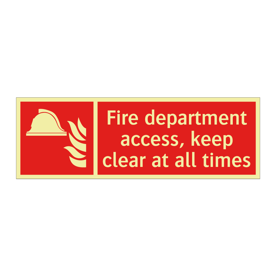 Fire department access, keep clear at all times