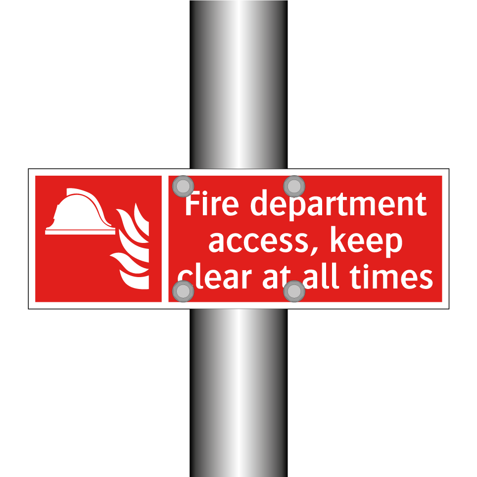 Fire department access, keep clear at all times