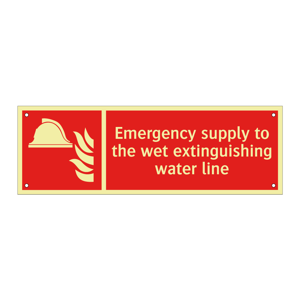 Emergency supply to the wet extinguishing water line