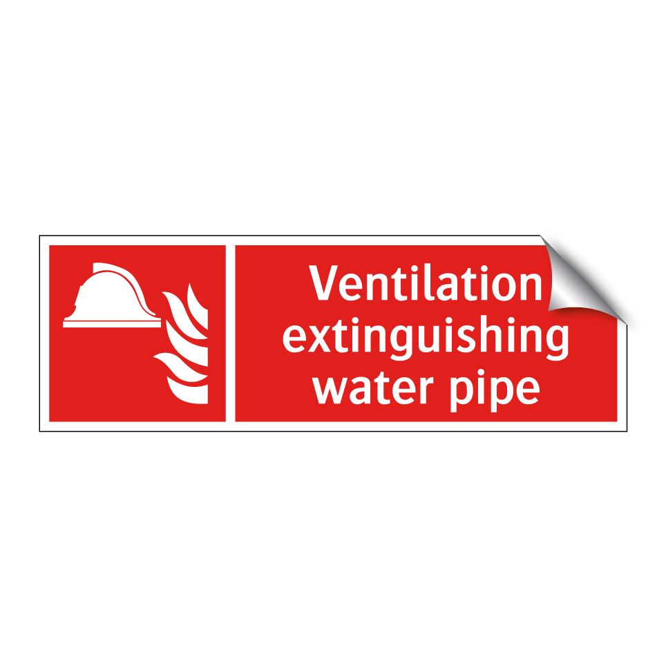 Ventilation extinguishing water pipe