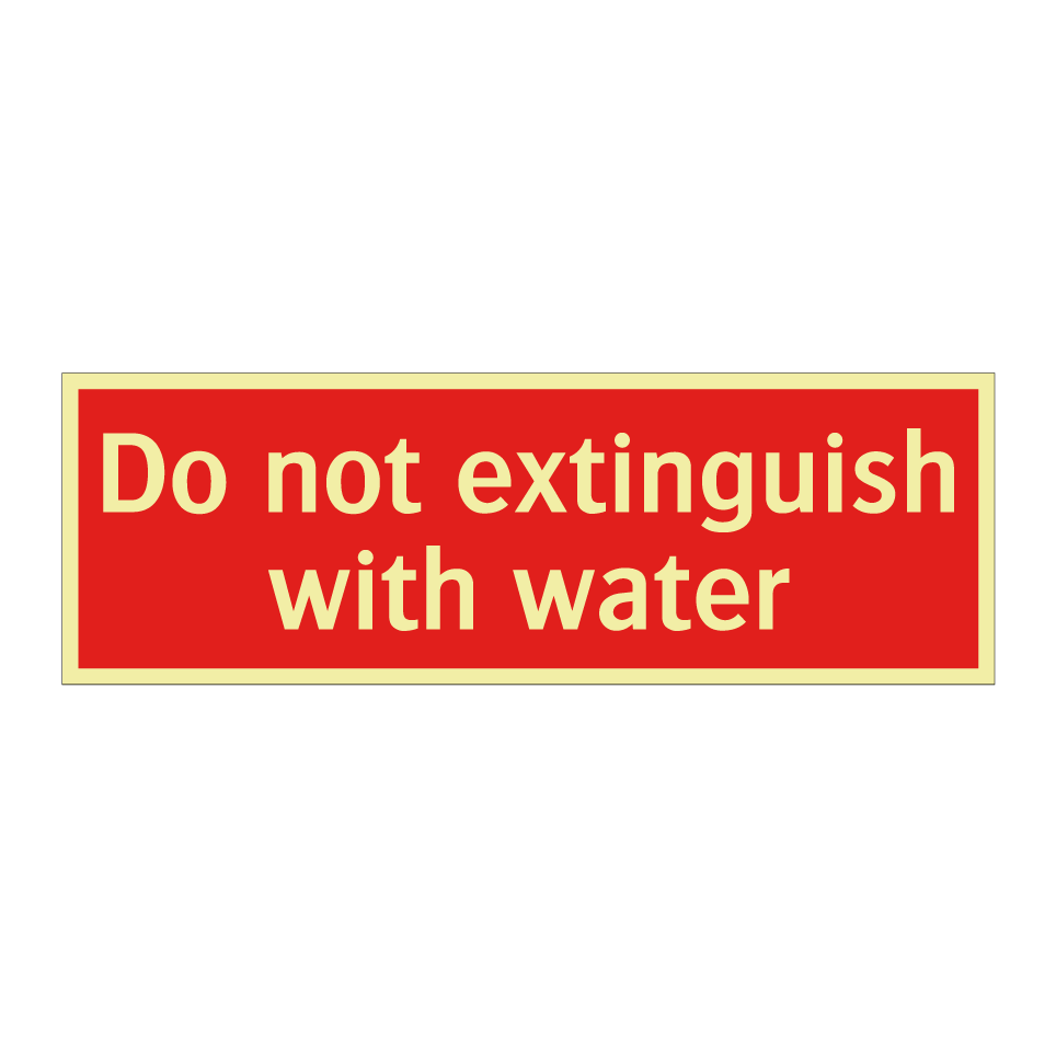 Do not extinguish with water