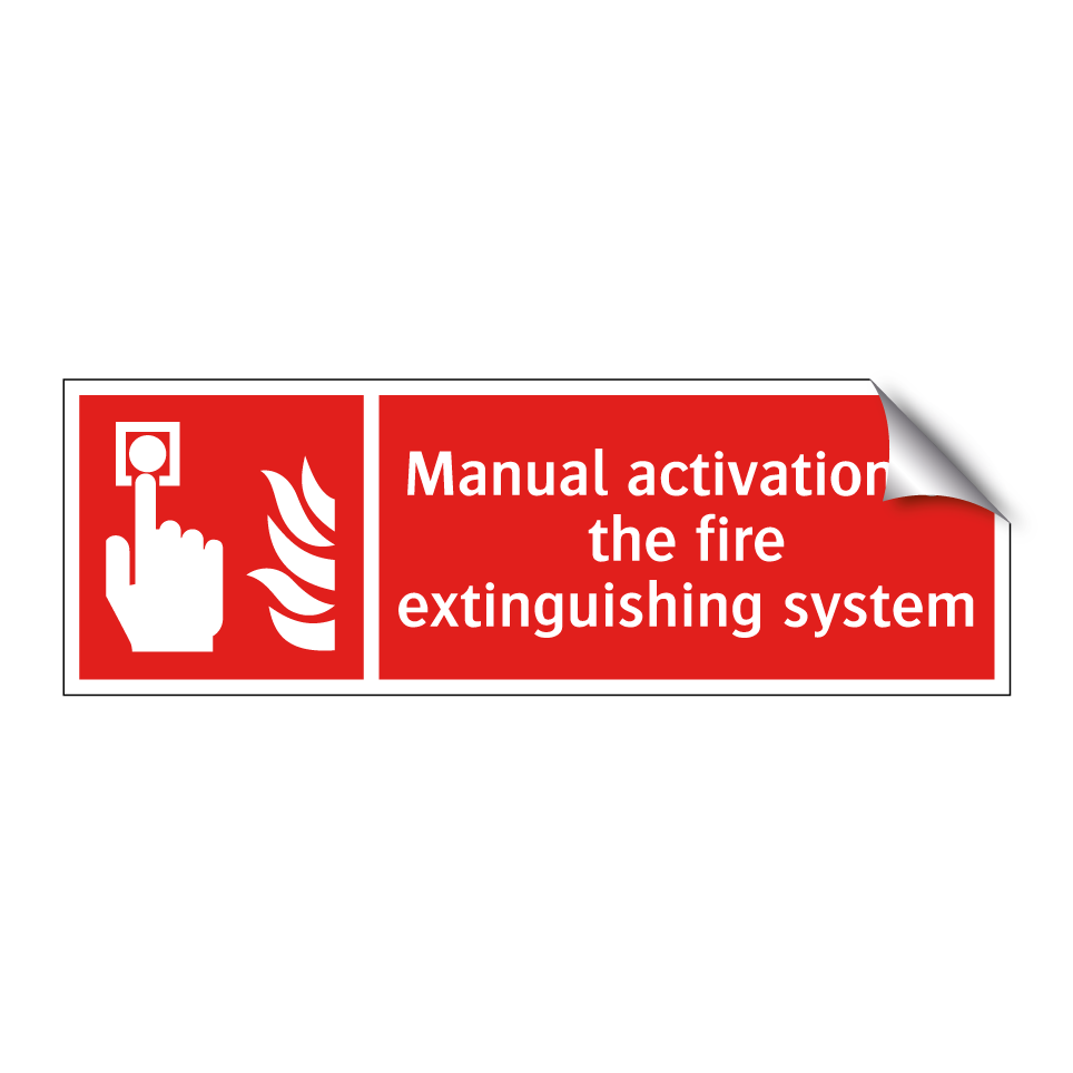 Manual activation of the fire extinguishing system