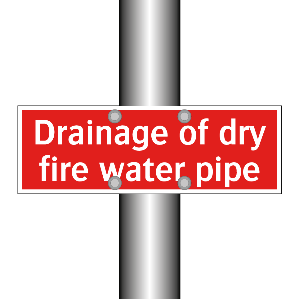 Drainage of dry fire water pipe