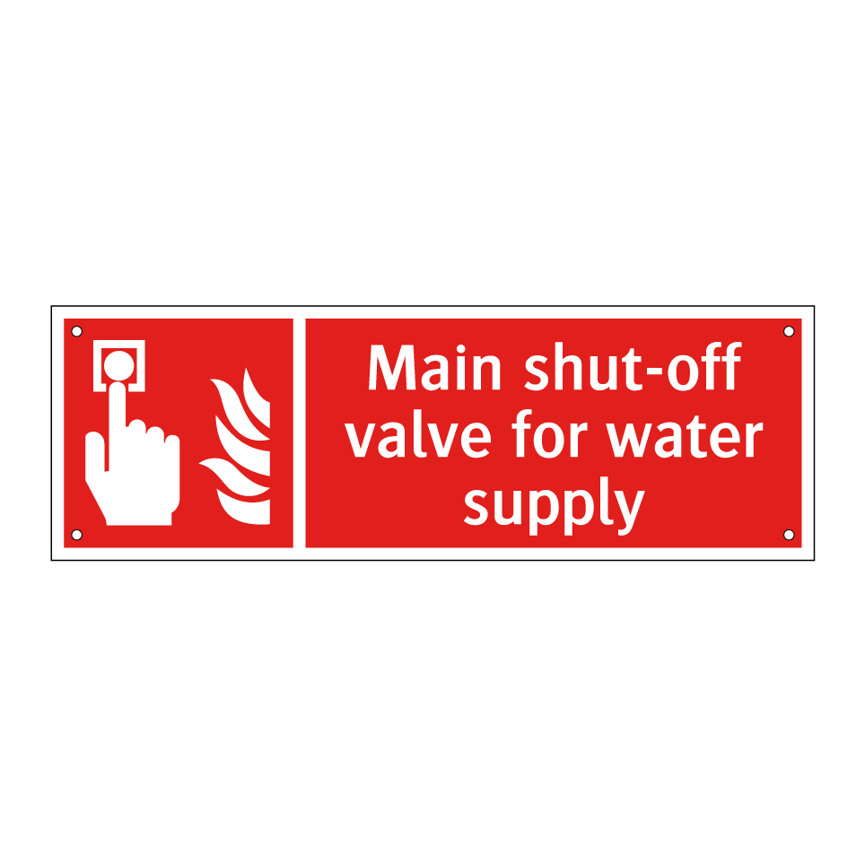 Main shut-off valve for water supply
