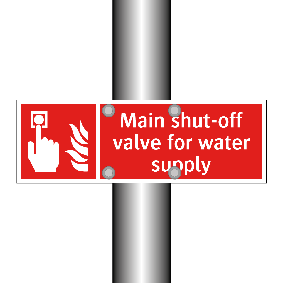 Main shut-off valve for water supply