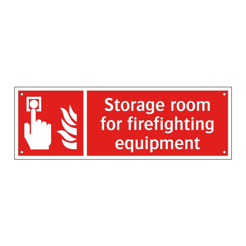 Storage room for firefighting equipment