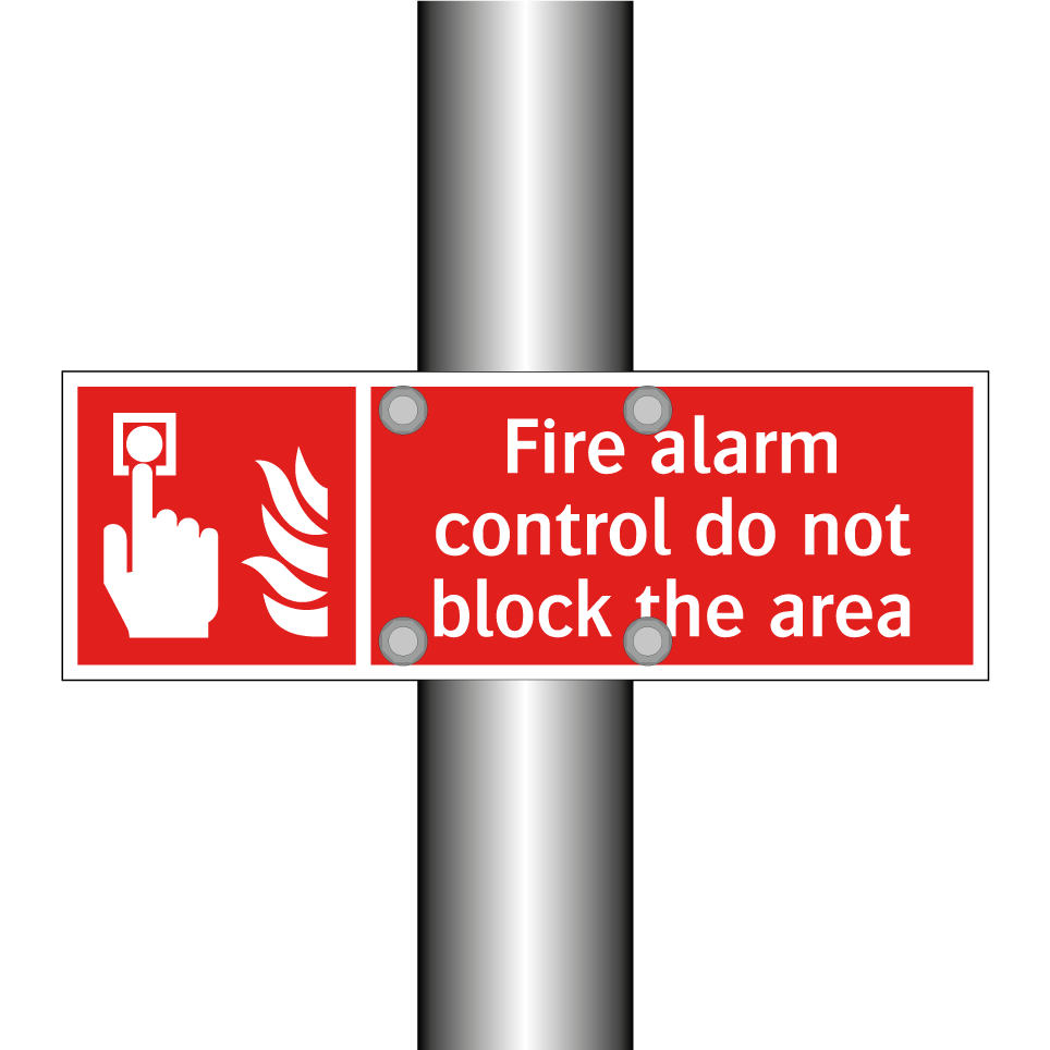 Fire alarm control do not block the area