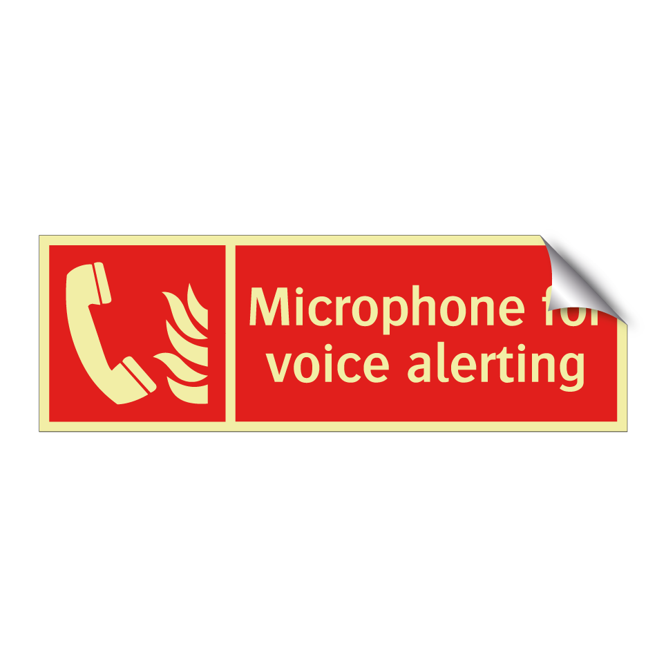 Microphone for voice alerting