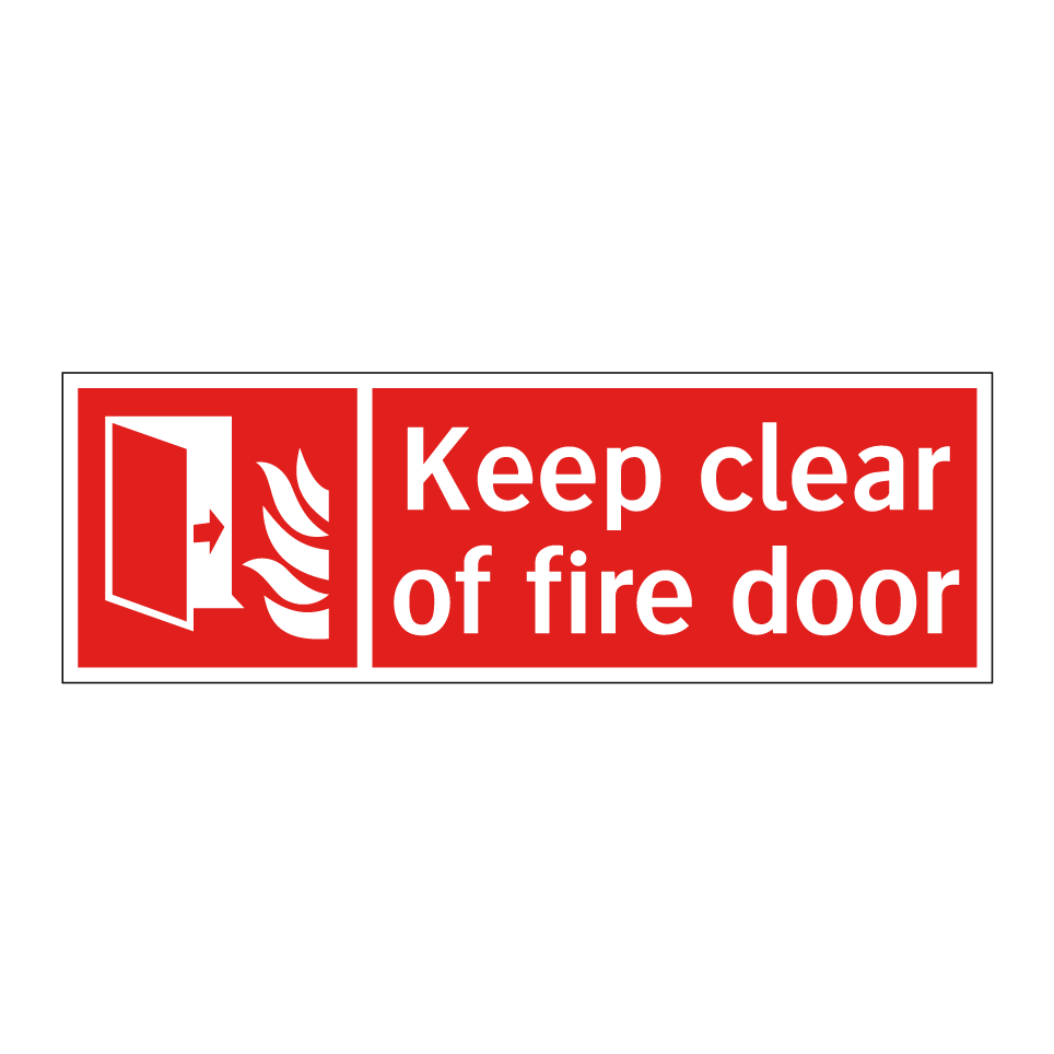 Keep clear of fire door