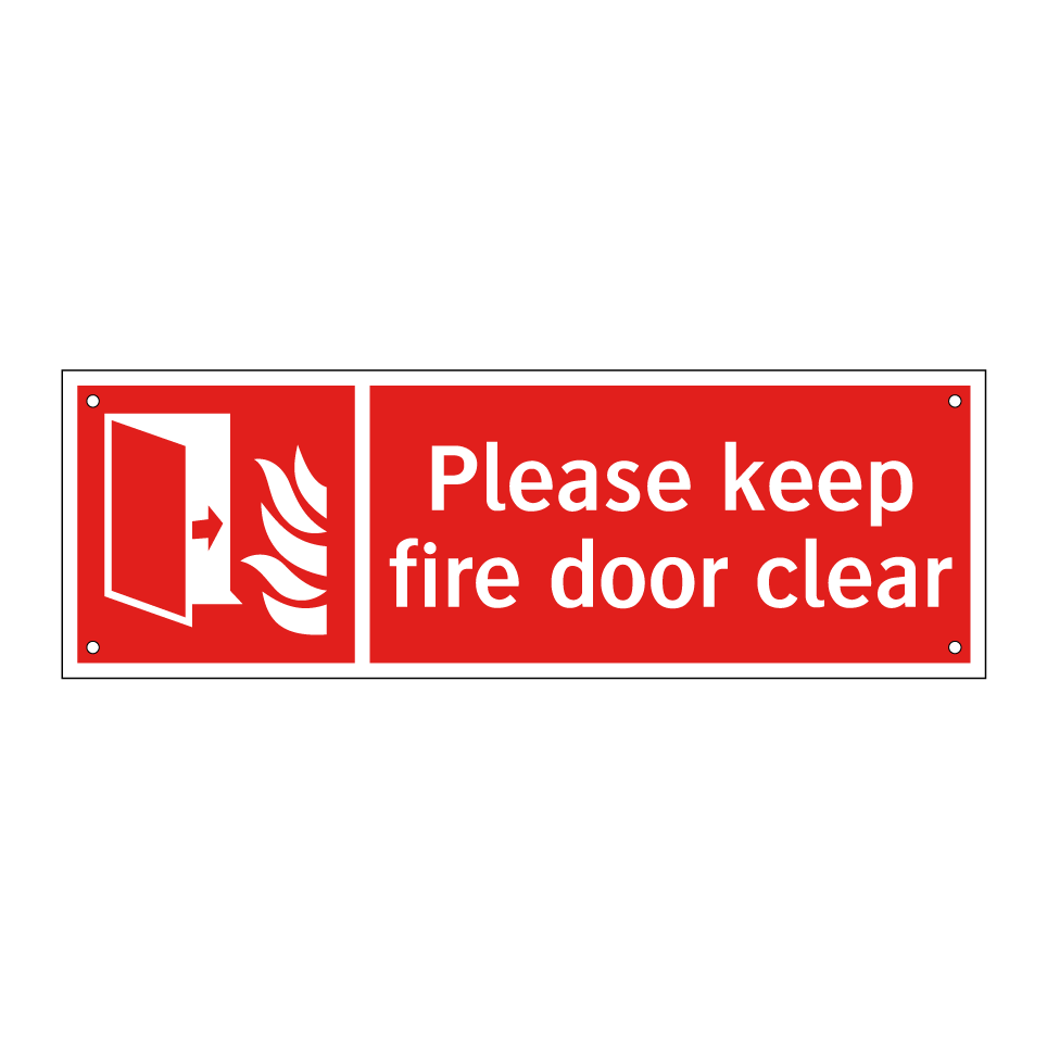 Please keep fire door clear